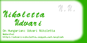 nikoletta udvari business card